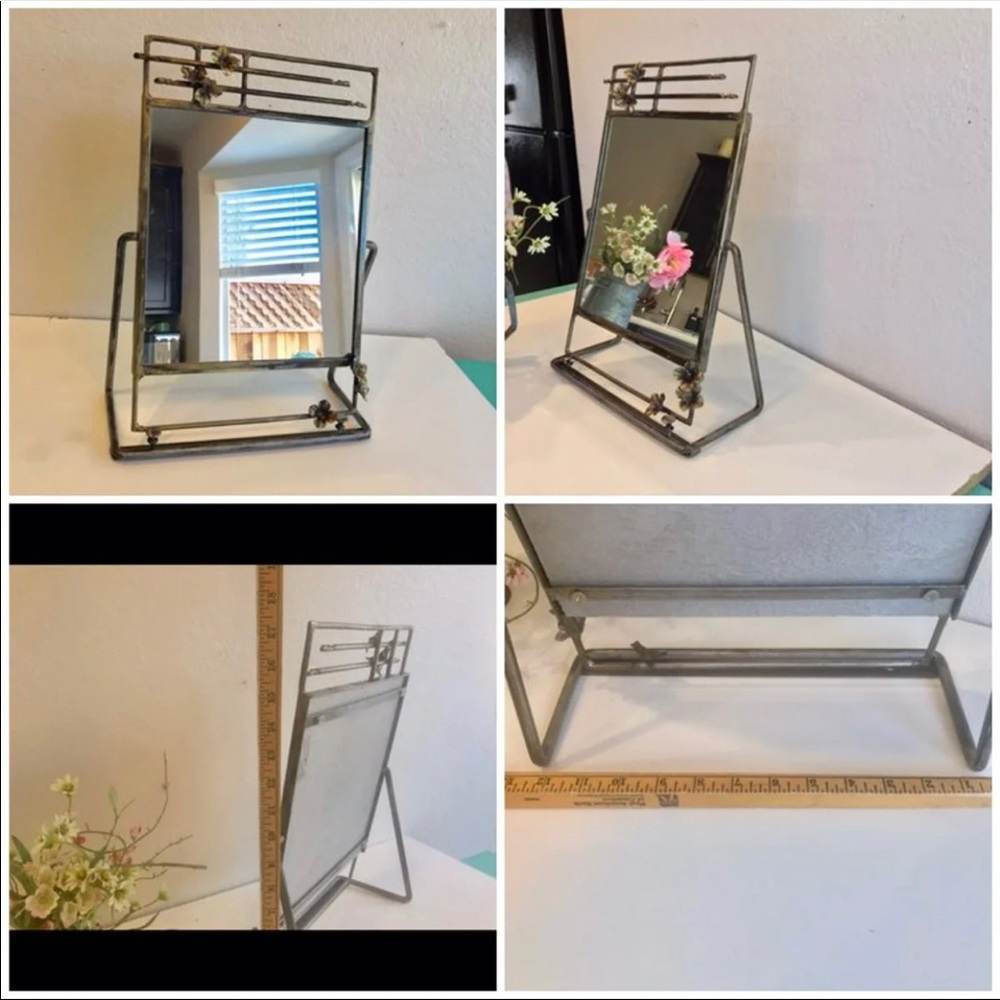 Vintage mirror, jewelry holder